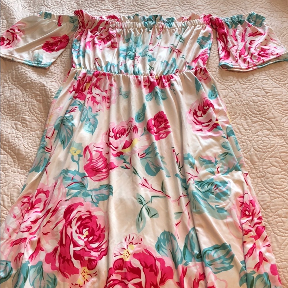 Floral off shoulder Dress